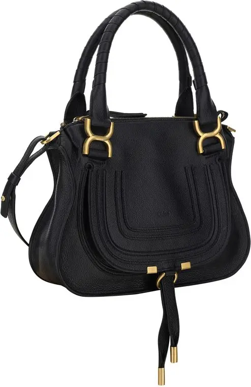 Shoulder Bag Chloe Black Calf Leather Bos Taurus