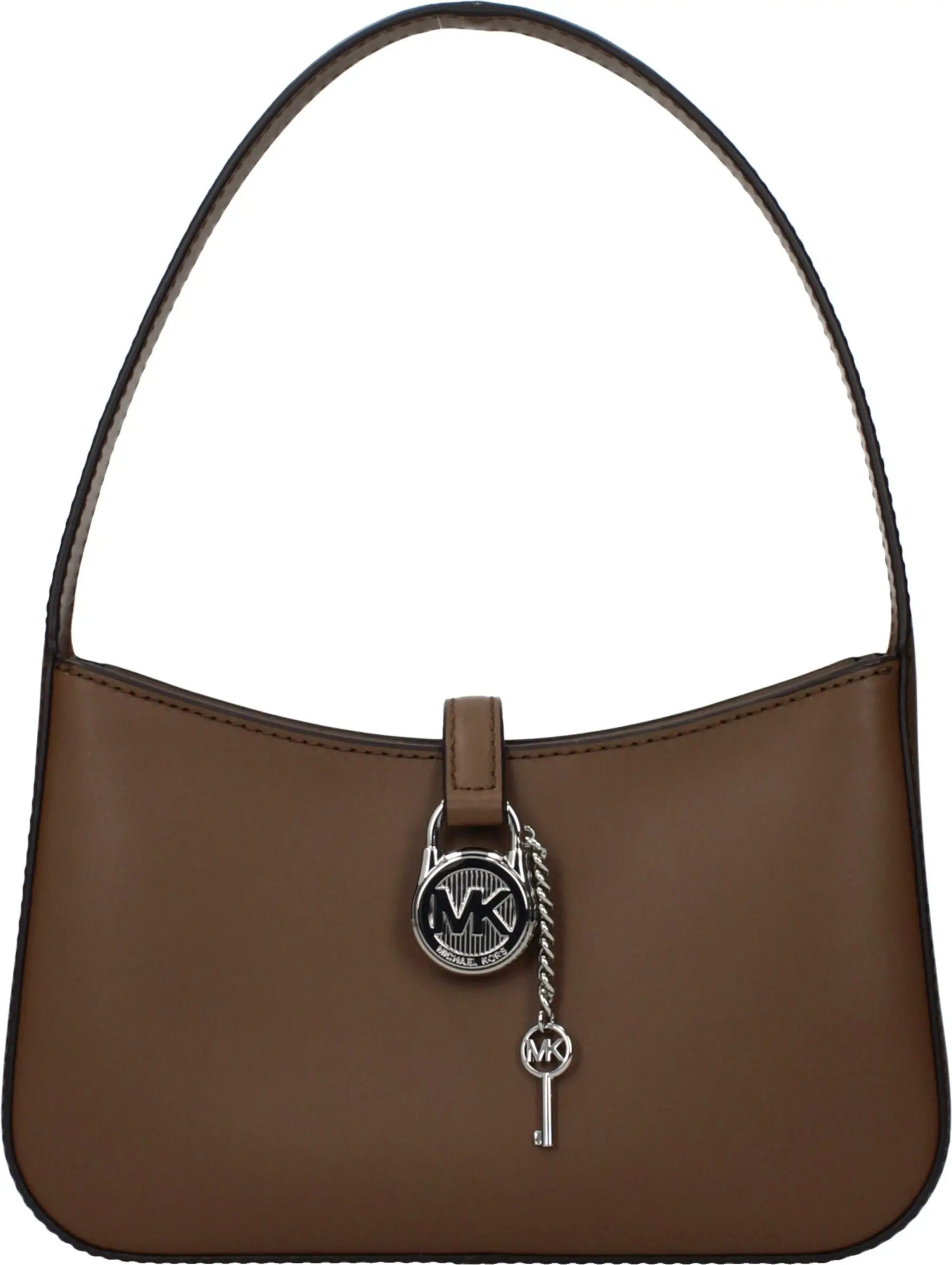 Коричневая кожаная сумка Michael Kors