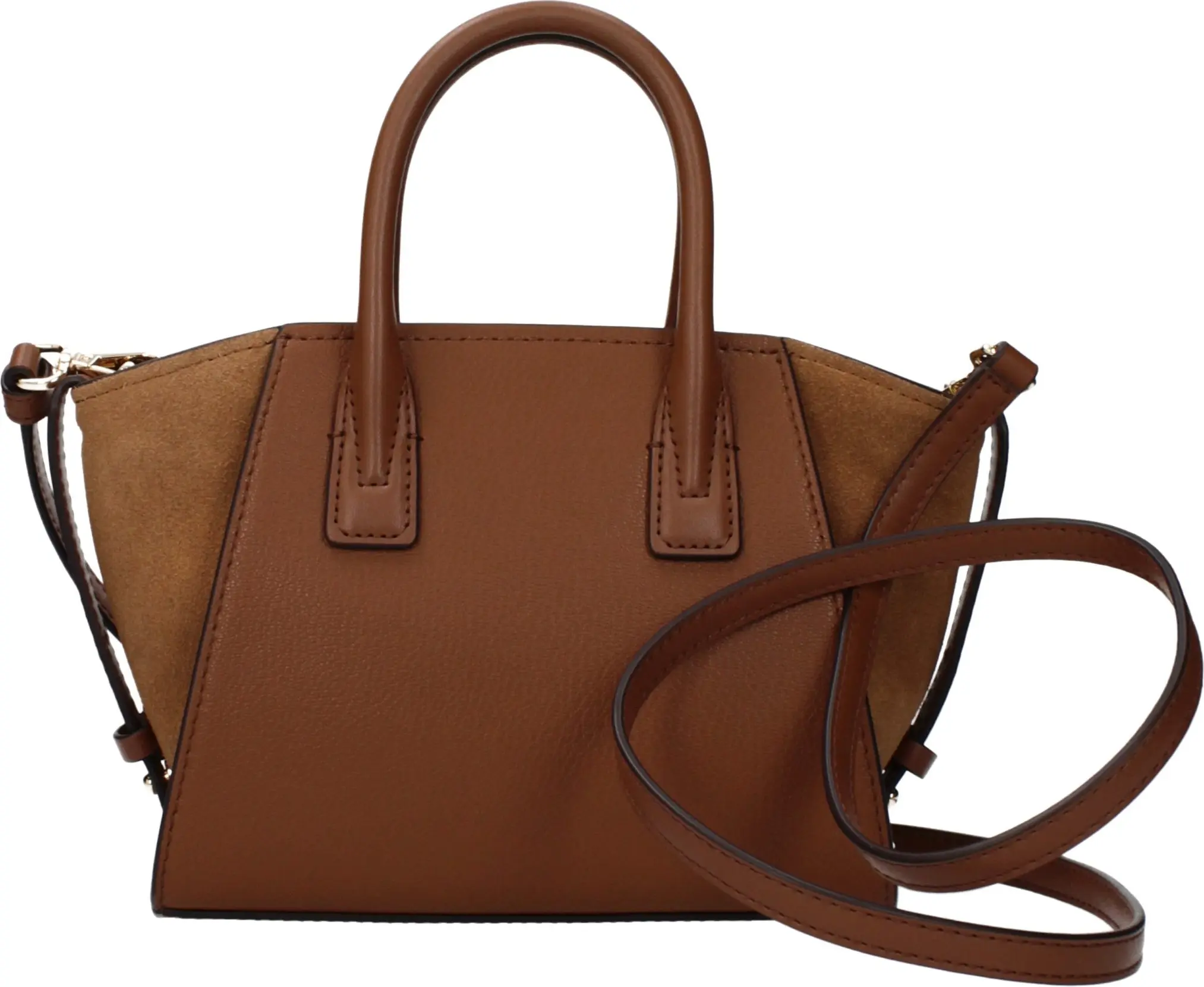 Коричневая кожаная сумка Michael Kors