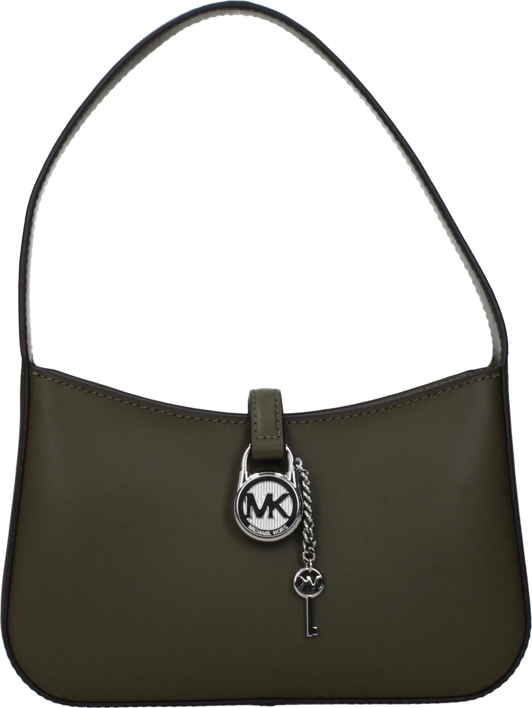 Зеленая кожаная сумка Michael Kors