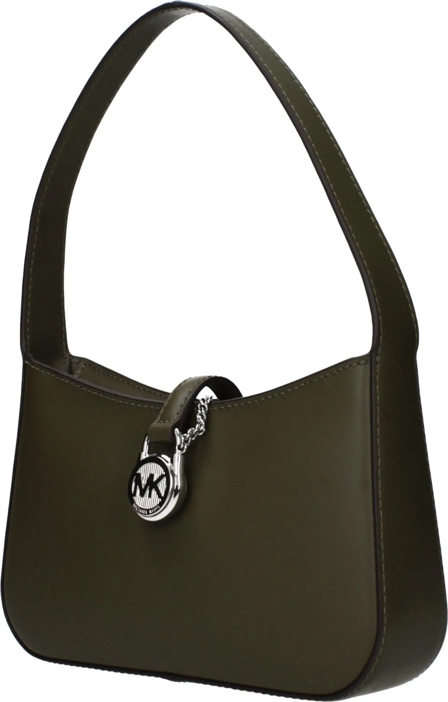 Зеленая кожаная сумка Michael Kors