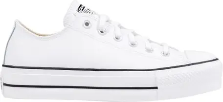 Кеды Converse на белой кожаной платформе