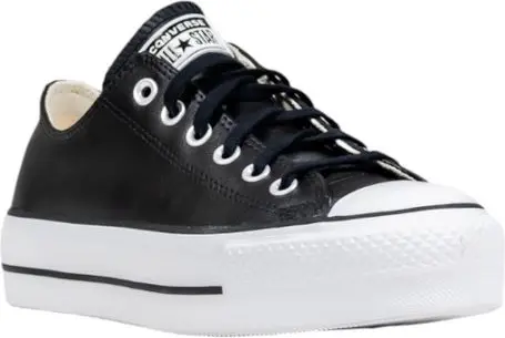 Кроссовки Converse Черные кожаные низкие
