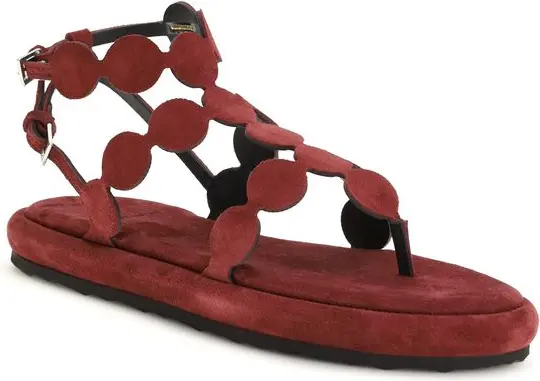 Brown Calf Leather Bos Taurus Platform Sandals