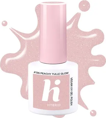 Лак для ногтей Hi Hybrid № 136 Peachy Tulle Glow