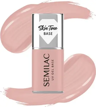 Hybrid Nail Polish Base Semilac Semitransparent Pale Beige
