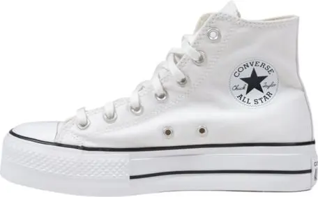 Кроссовки Converse белые на платформе из полиэстера