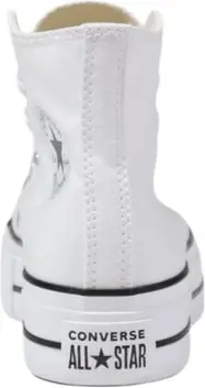 Кроссовки Converse белые на платформе из полиэстера