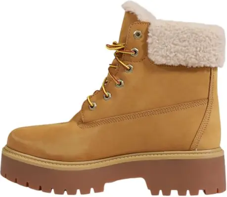 Ботинки Timberland Бежевые из переработанной кожи на шнуровке