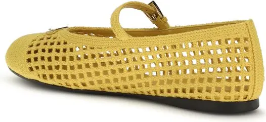 Flats Prada Bicolor Cotton Ballet Flats