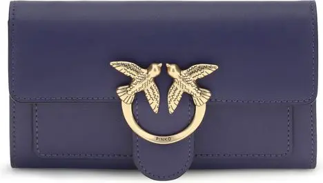 Кошелек Pinko Blue Calf Leather Bos Taurus