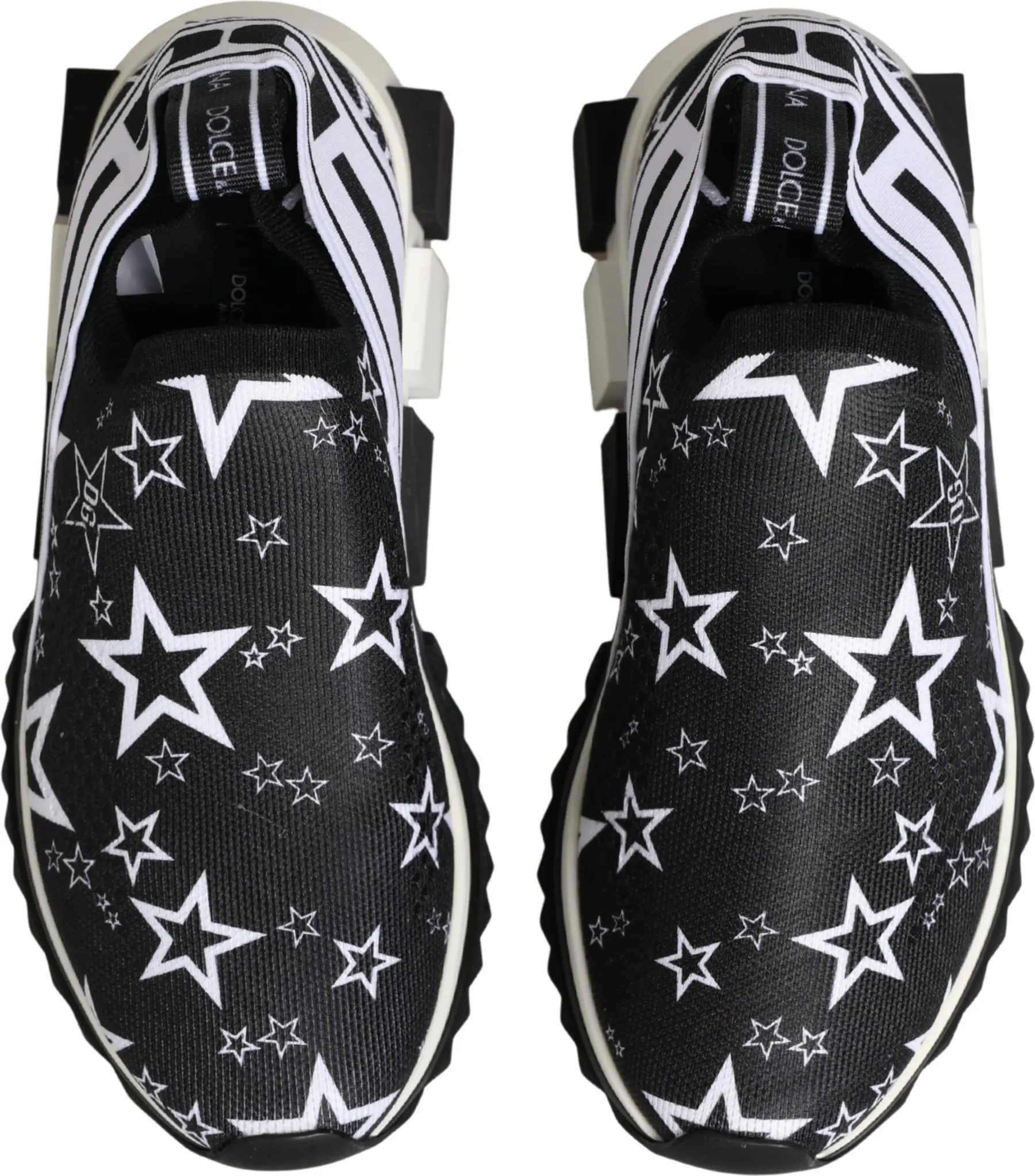 Кроссовки с низким верхом Dolce & Gabbana Black Stars Logo Sorrento