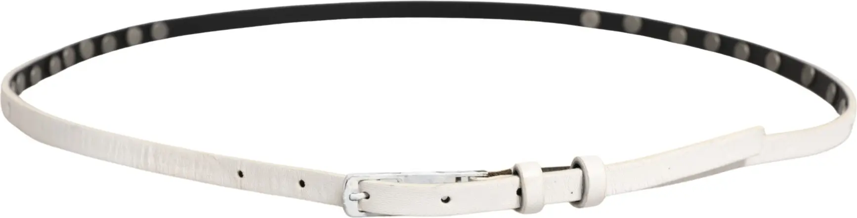 Ремень Costume National Белый Кожаный с заклепками Cintura Belt
