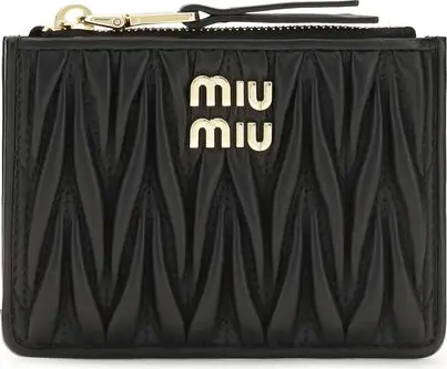 Wallet Miu Miu Black Lamb Ovis Aries Aries