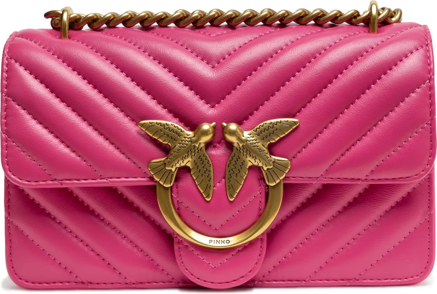 Мини-сумка Pinko Pink Leather Love One