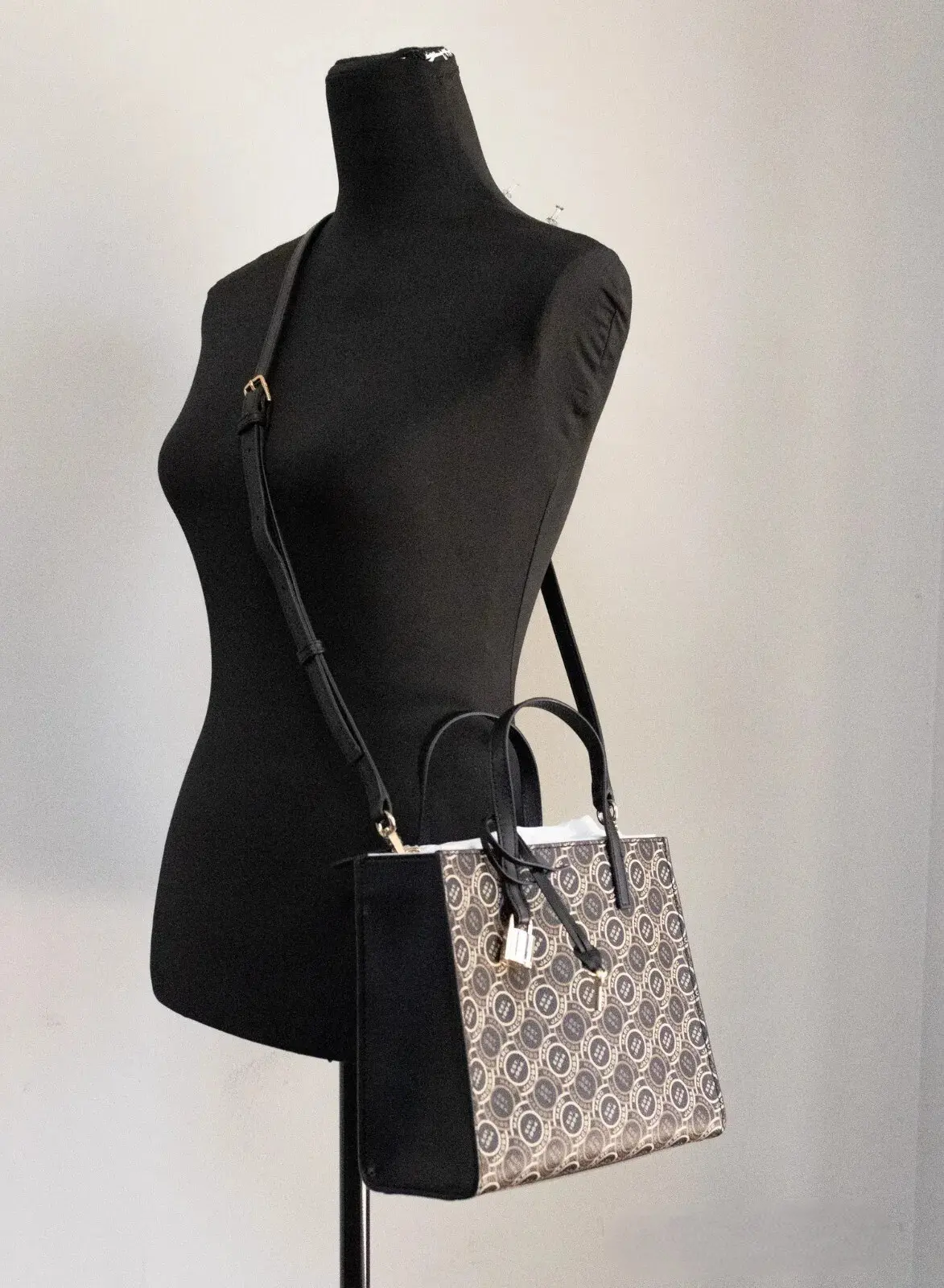 Сумка The Marc Jacobs Mini Grind Signet из кожи с принтом, кросс-боди шопер