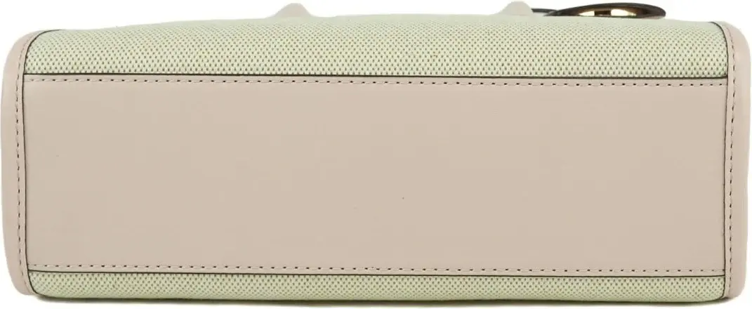 Michael Kors Mirella Small Powder Blush Canvas Shopper Crossbody Handbag