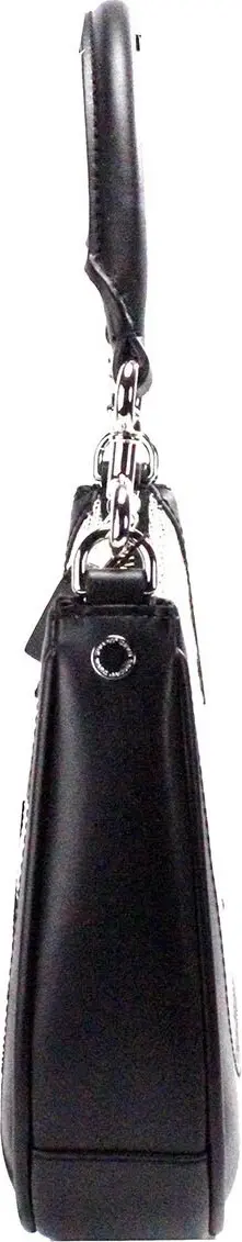 Сумка The Marc Jacobs, натуральный черный холст, кожа, хобо, на плечо