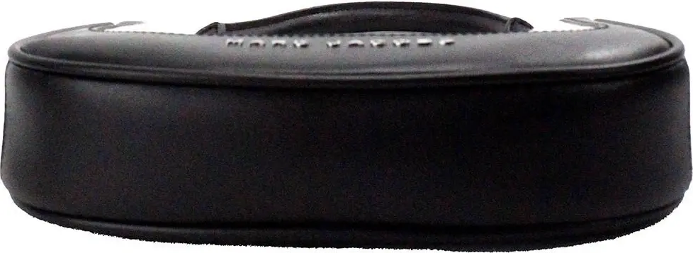 Сумка The Marc Jacobs, натуральный черный холст, кожа, хобо, на плечо