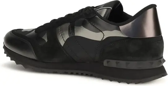 Athletic Sneakers Valentino Garavani Rockrunner Camouflage Noir