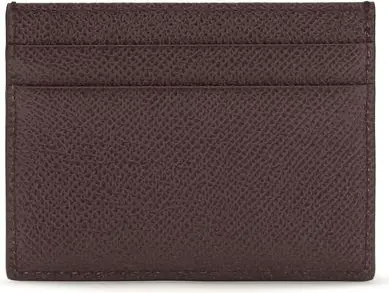 Зажим для карт Dolce & Gabbana из черной телячьей кожи