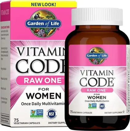 Витамин Code Raw One для женщин Garden Of Life, 75 вегетарианских капсул