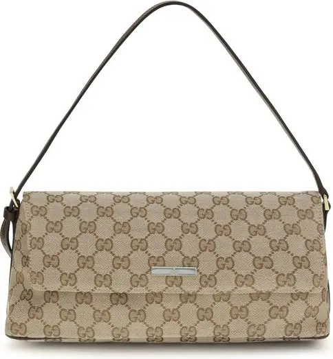 Handbag Gucci Brown Fabric