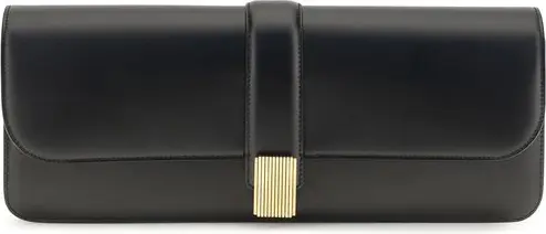 Clutch Bag Khaite Black Calf Leather Bos Taurus