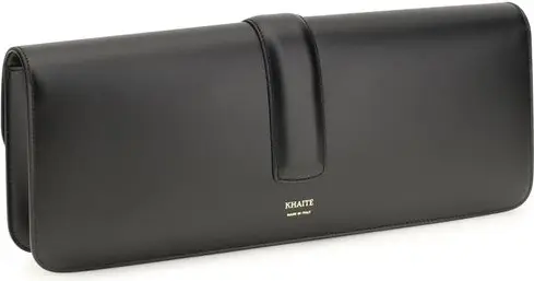 Clutch Bag Khaite Black Calf Leather Bos Taurus