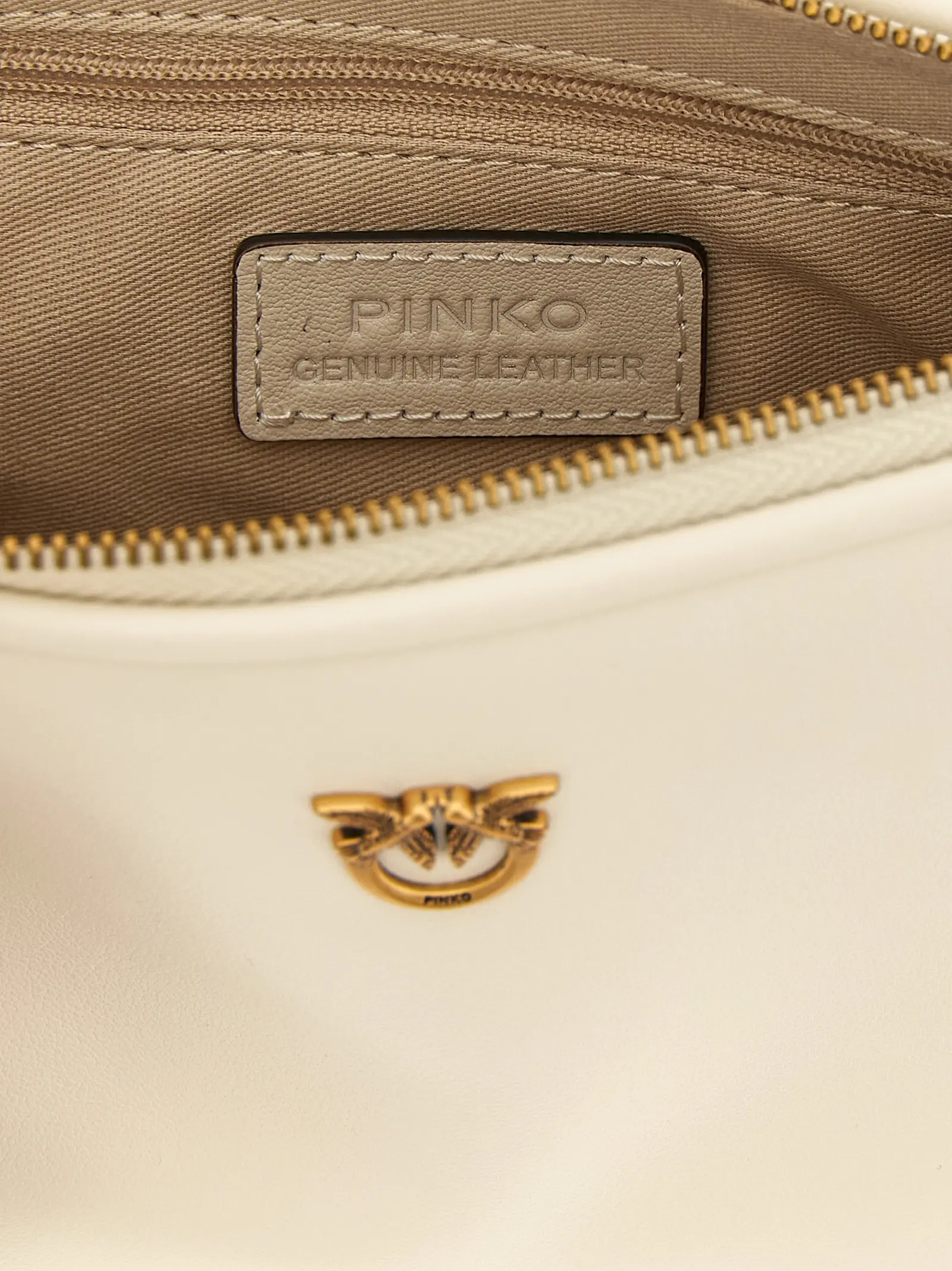 Белая сумка через плечо из кожи козы Pinko