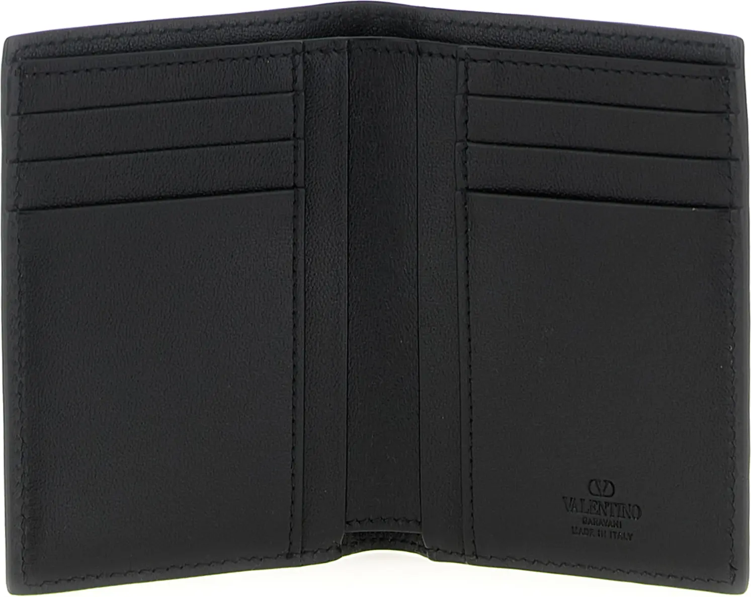 Cardholder Valentino Garavani Black Ostrich Skin