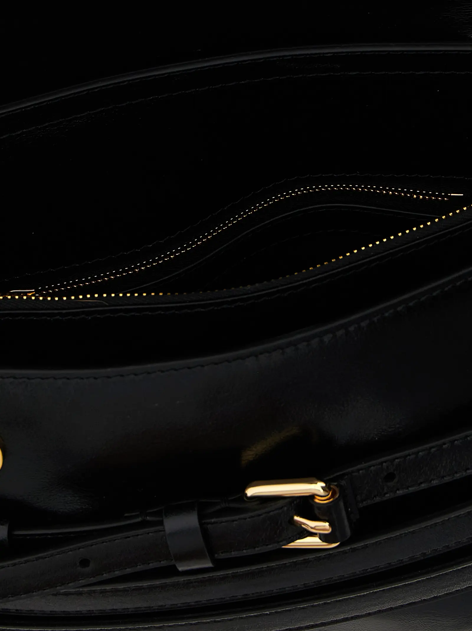 Black Leather Crossbody Bag Moschino