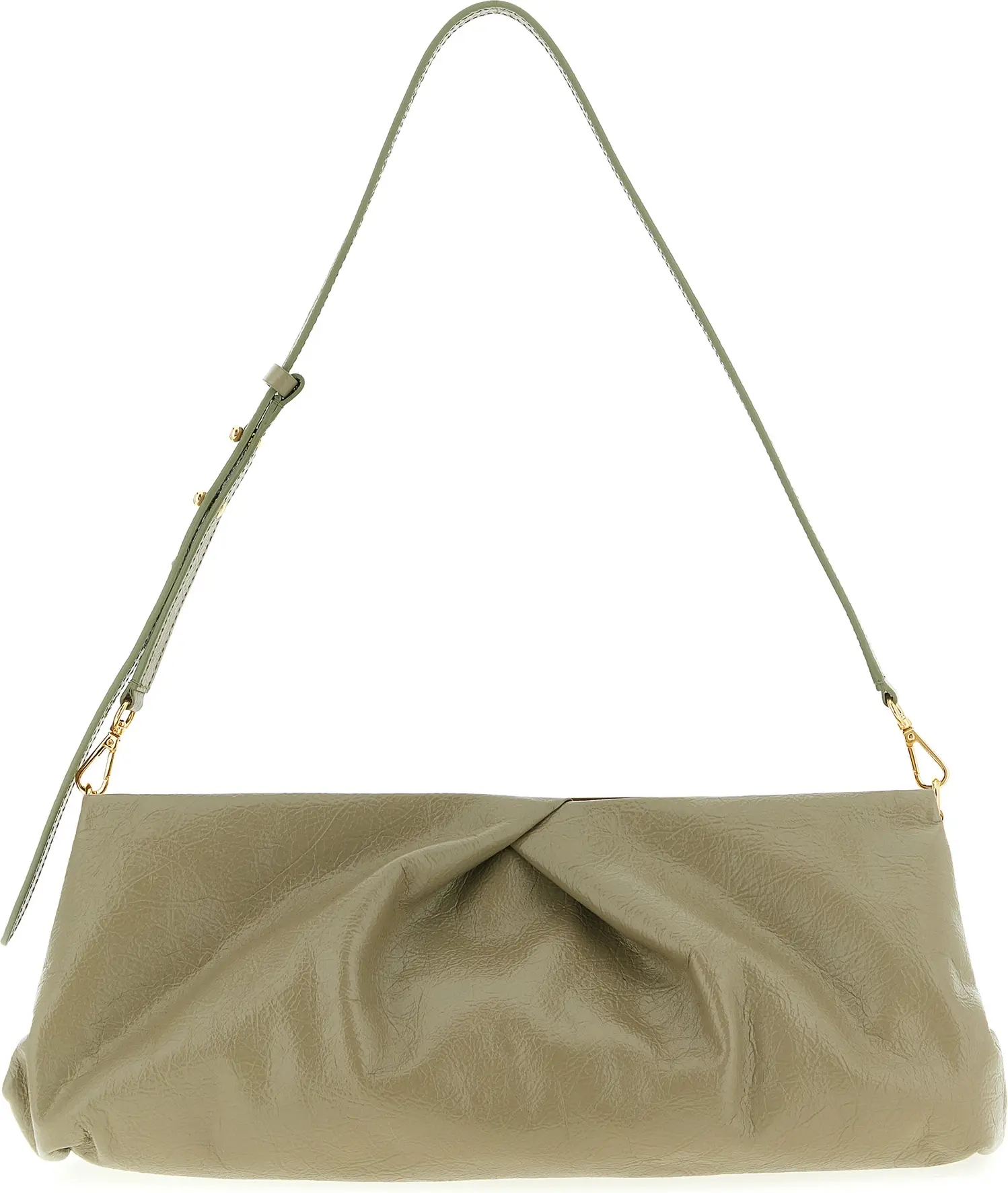 Bicolor Calfskin Clutch Bag Dries Van Noten
