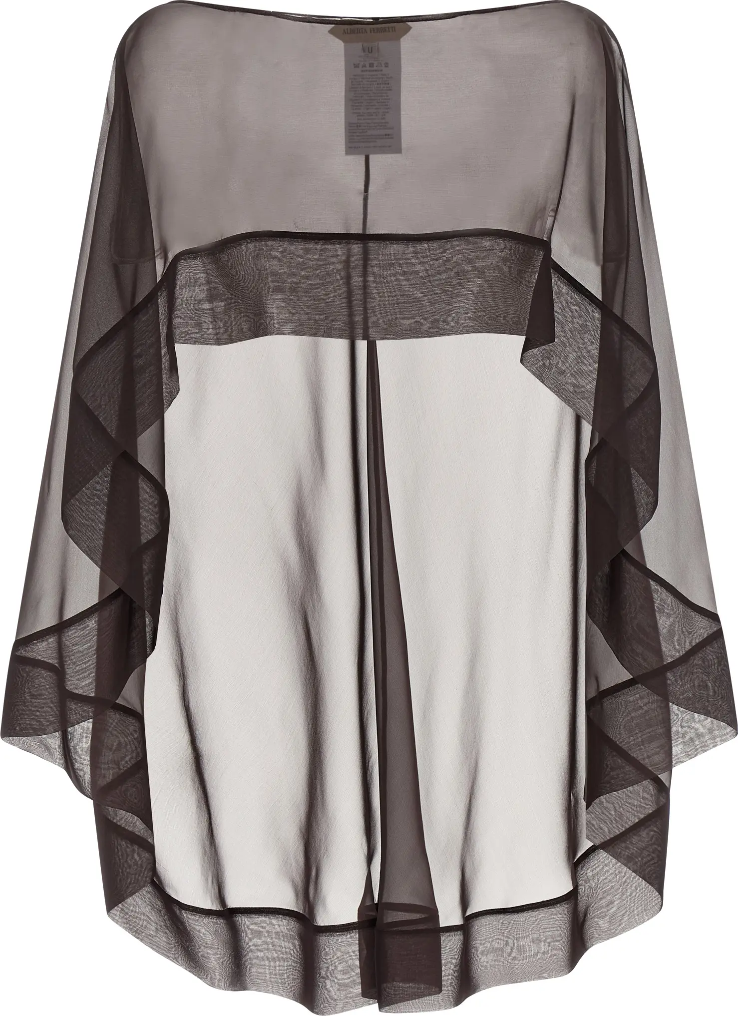 Brown Silk Scarf Alberta Ferretti