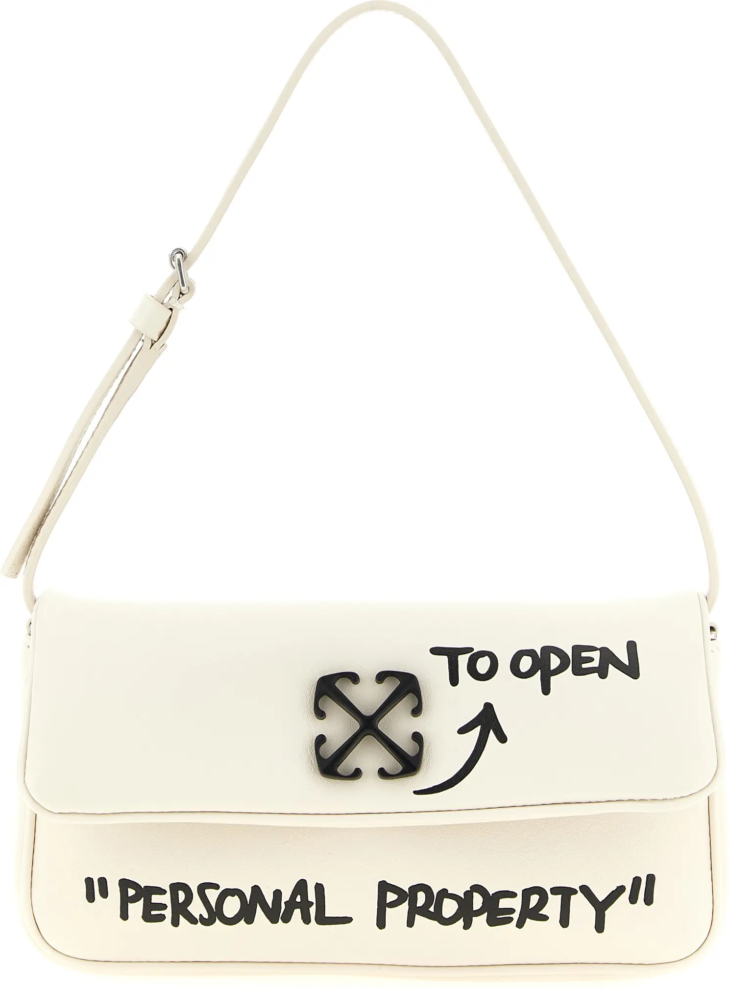 Shoulder Bag Off-White Lamb Leather