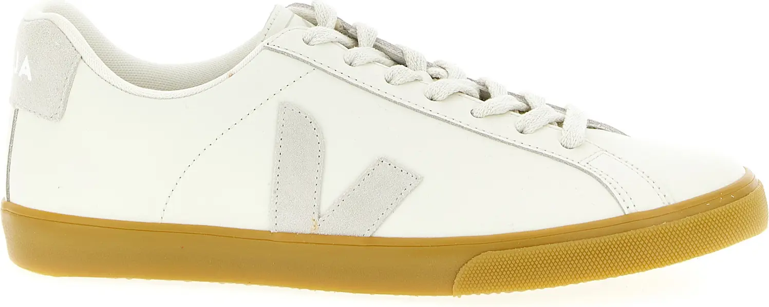 Кроссовки Veja из телячьей кожи бежевые низкие