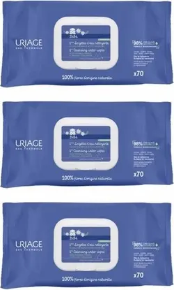 Очищающая вода Uriage, влажные салфетки, набор из 3 шт. по 70 салфеток