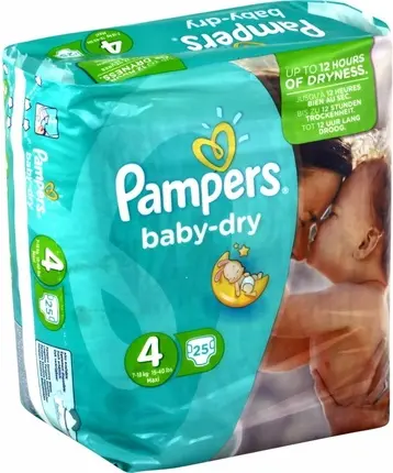 Подгузники Pampers Baby Dry Размер 4, 25 шт.
