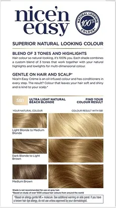 Крем-краска для волос Clairol Nice'n Easy SB1 Ultra Light Natural Beach Blonde