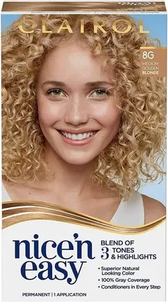 Стойкая краска для волос Clairol Nice'n Easy 8G Medium Honey Blonde