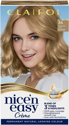 Стойкая крем-краска для волос Clairol 8A Средний пепельно-русый