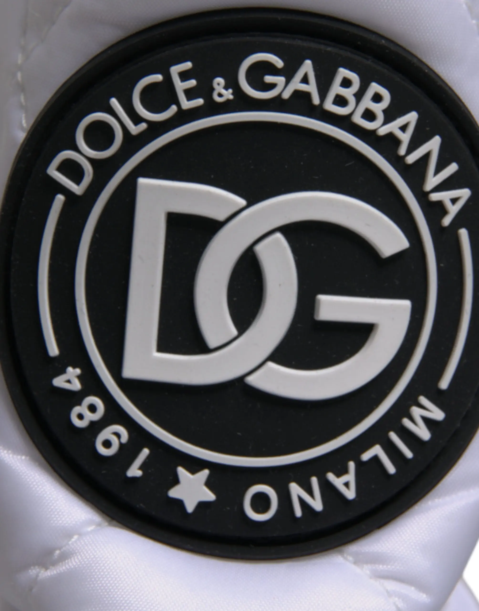 Белые ботинки с набивкой из вискозы до середины икры Dolce & Gabbana