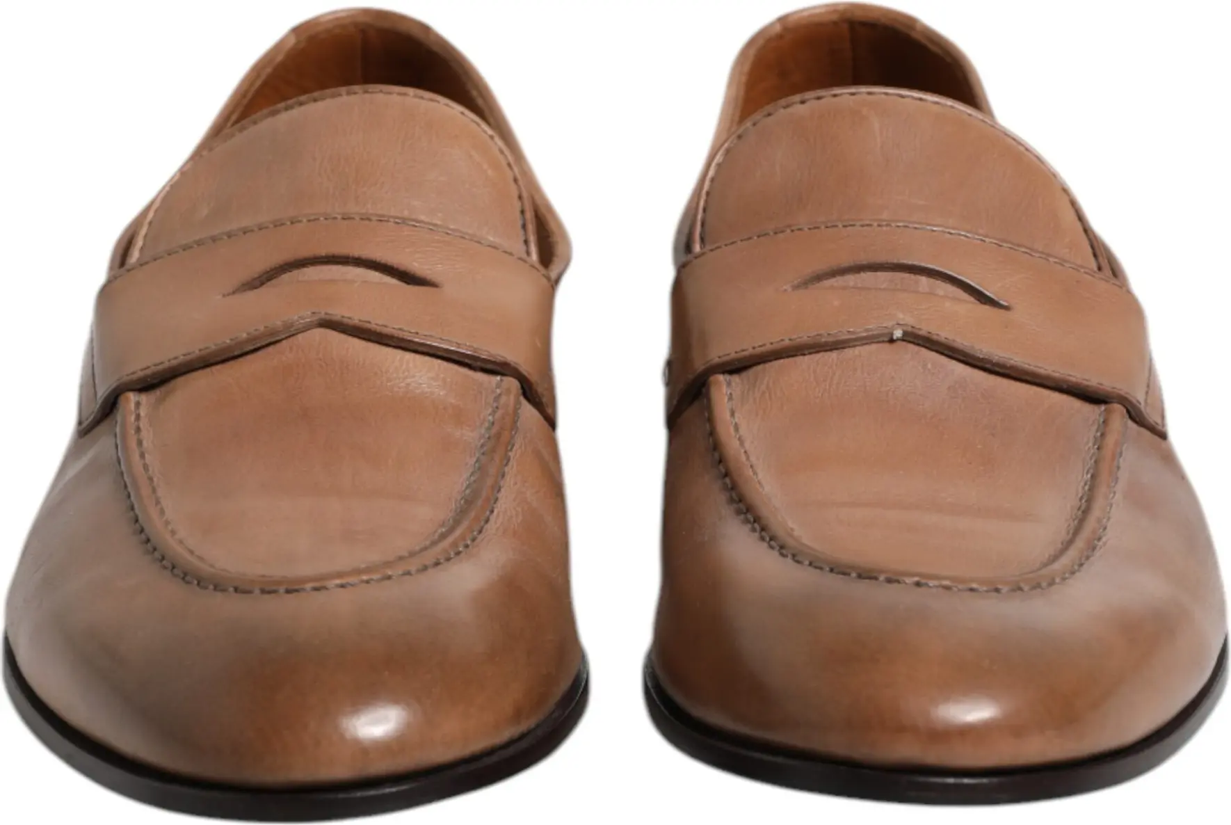 Коричневые лоферы Brunello Cucinelli без шнуровки