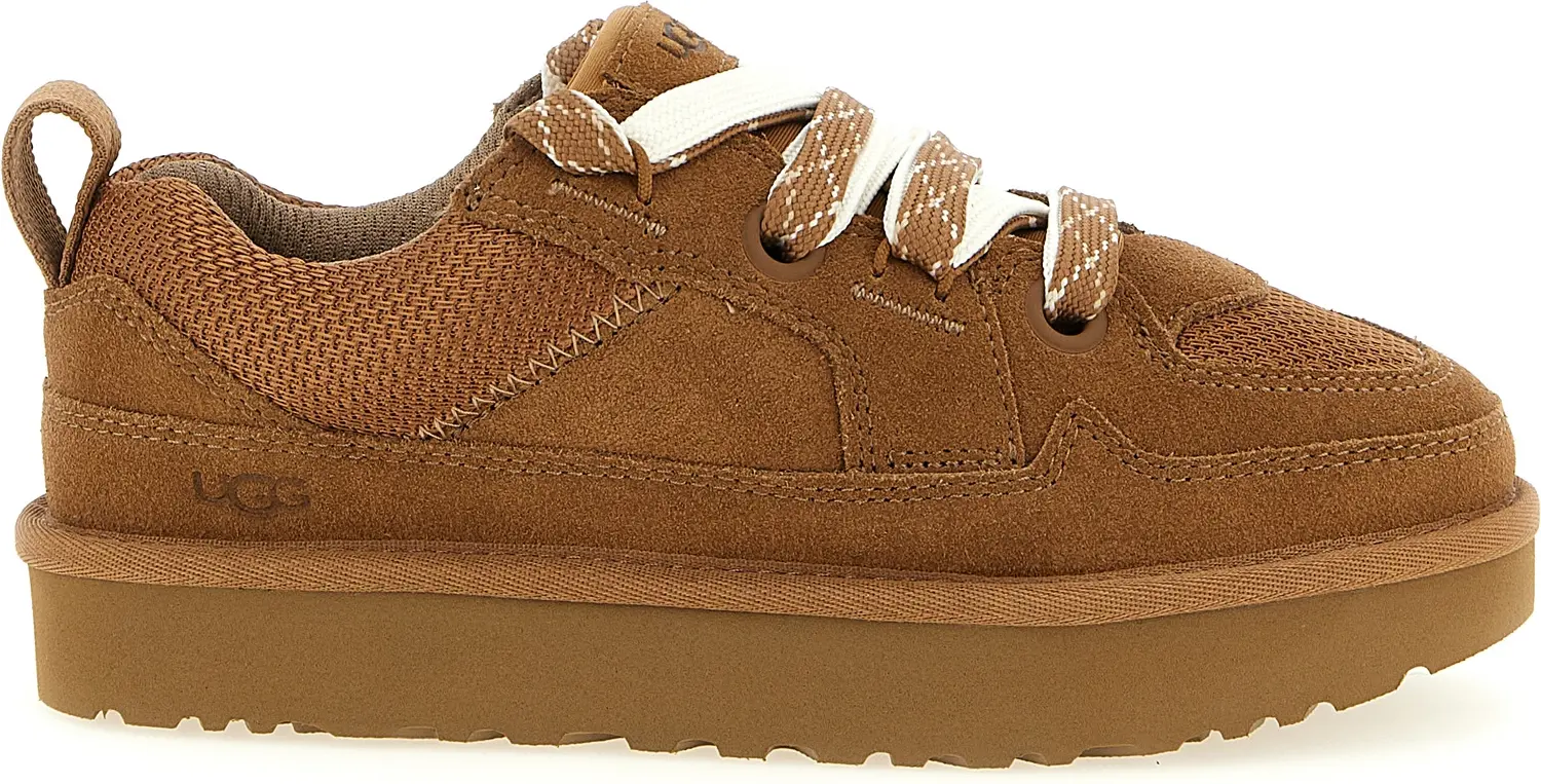 Коричневые кожаные кроссовки UGG