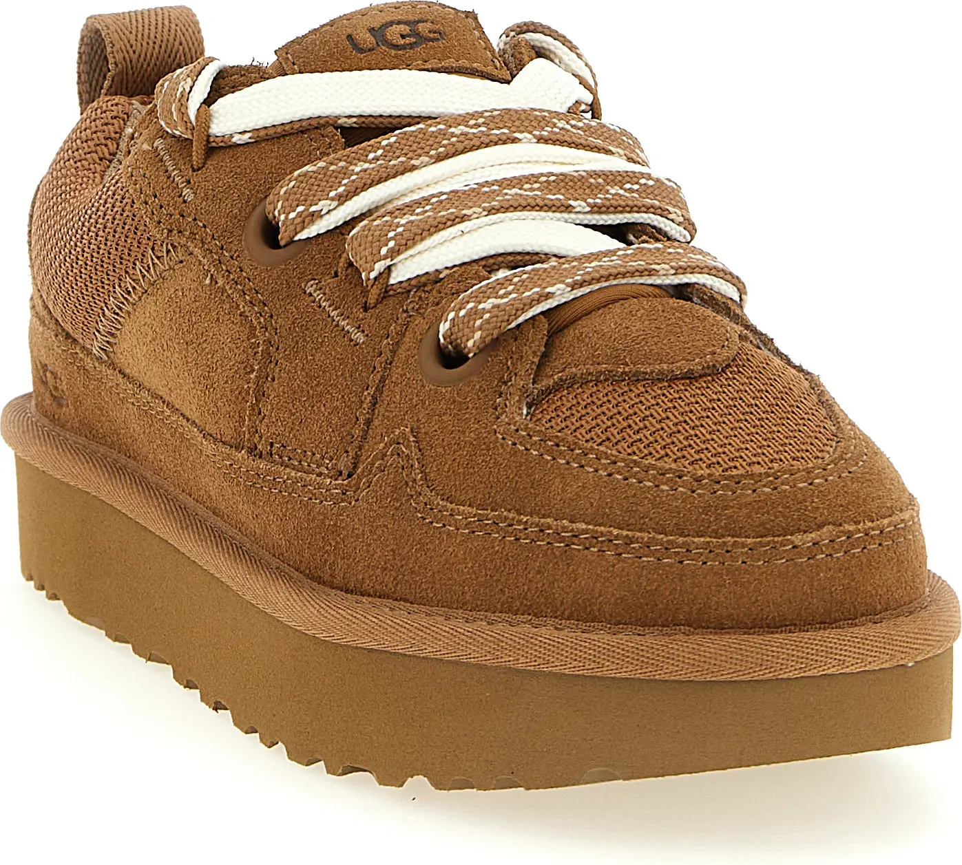 Коричневые кожаные кроссовки UGG