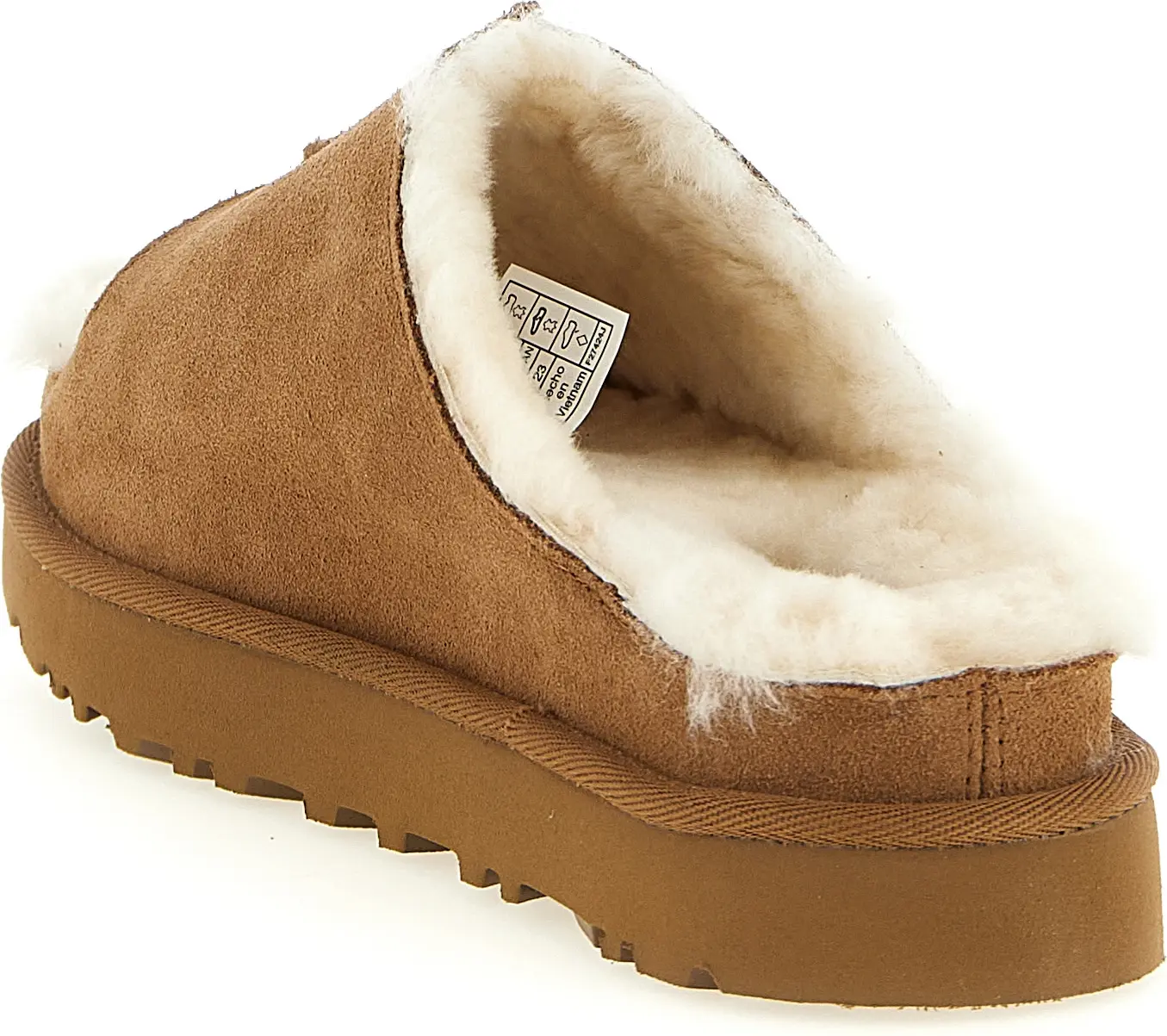 Коричневые кожаные шлепанцы UGG