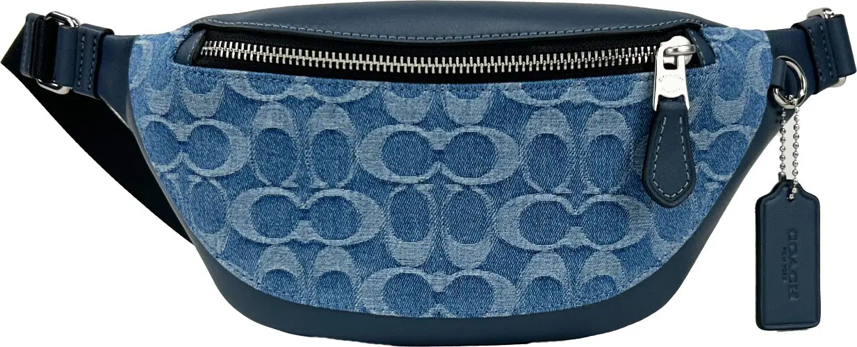 Сумка-пояс Coach Warren Mini Signature Denim