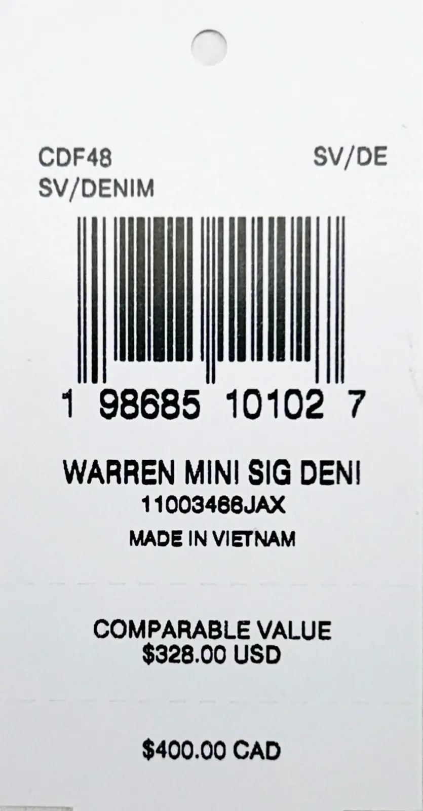 Сумка-пояс Coach Warren Mini Signature Denim