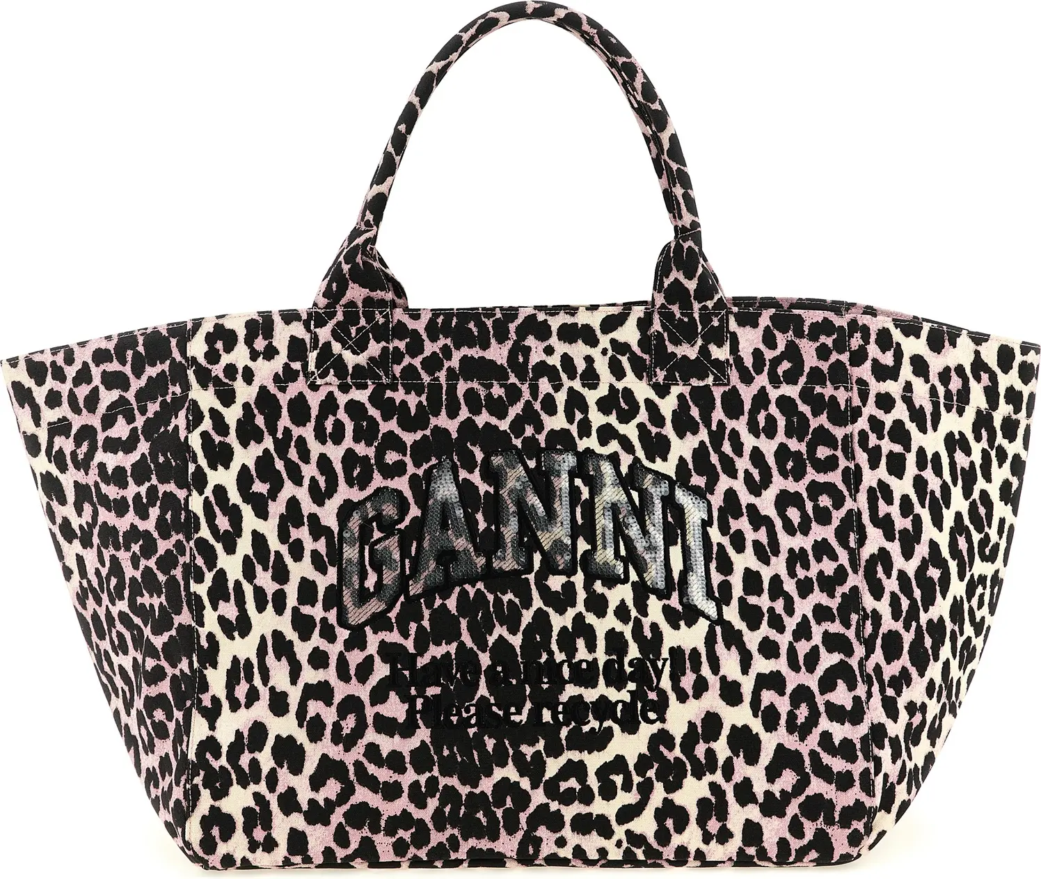 Tote Bag GANNI Multicolor Recycled Cotton Tote Bag