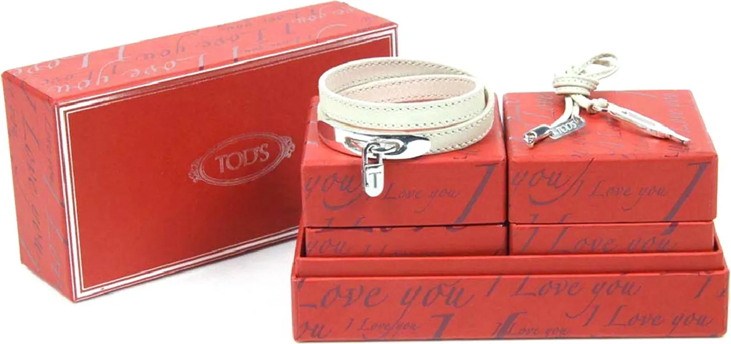 Белый металлический брелок Tods